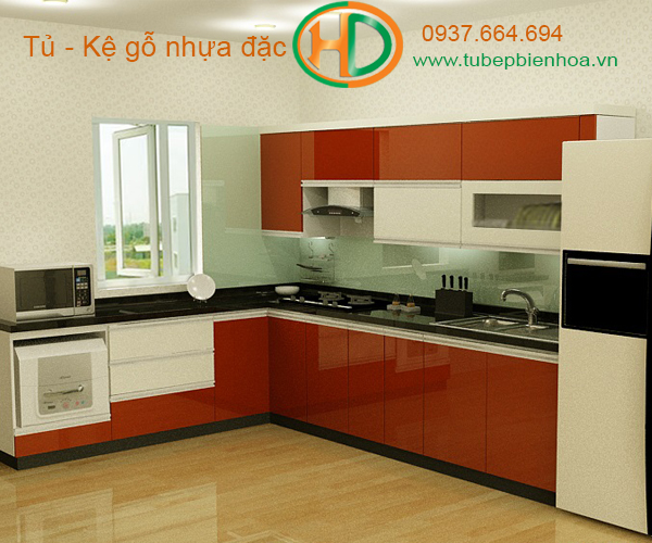 tủ bếp nhựa đẹp cao cấp acrylic