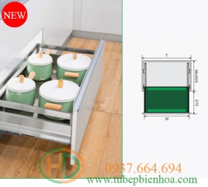 Kệ đựng xoong nồi gắn cánh inox hộp GH-60A